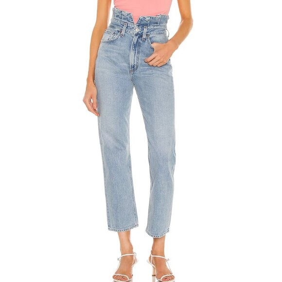 AGOLDE Lettuce Waistband Reworked High Rise Fitted 90s - Picture 1 of 7